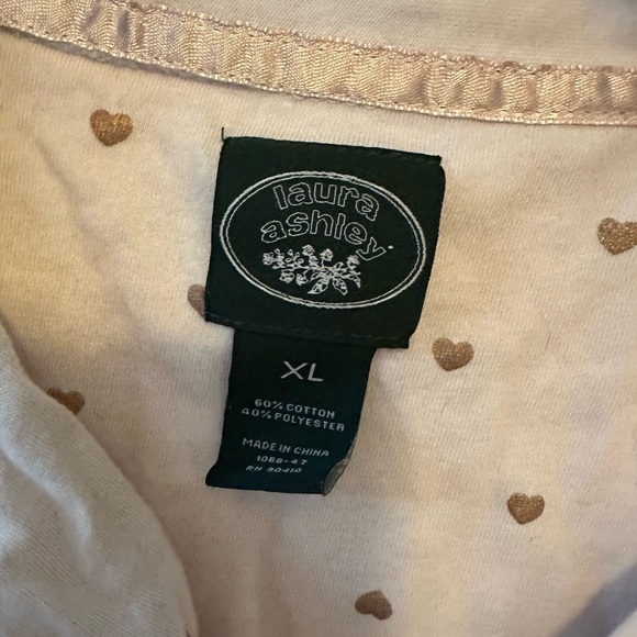 Laura Ashley Heart Pink Theme 2 Piece Pajamas Size Ex Large - Picture 4 of 6